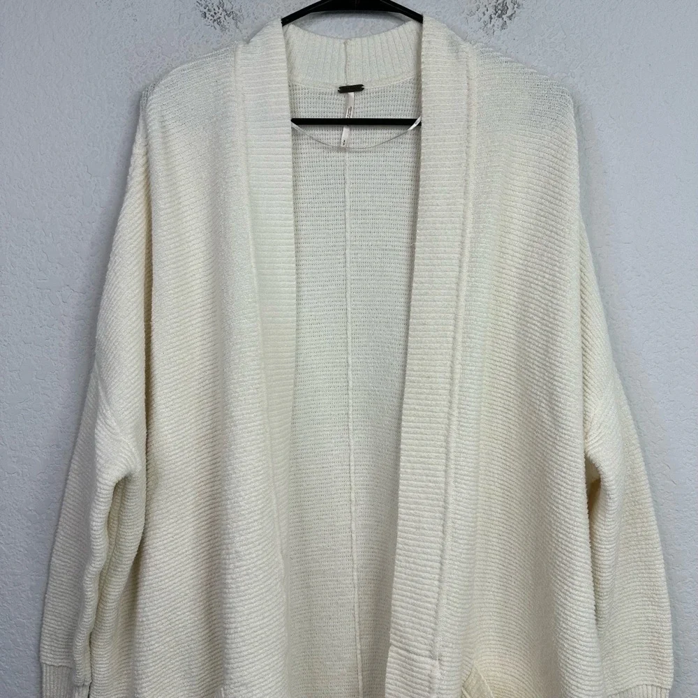 Free People Sweater Women S Beige Knit Oversized Textured Boho Neutral Lagenlook
